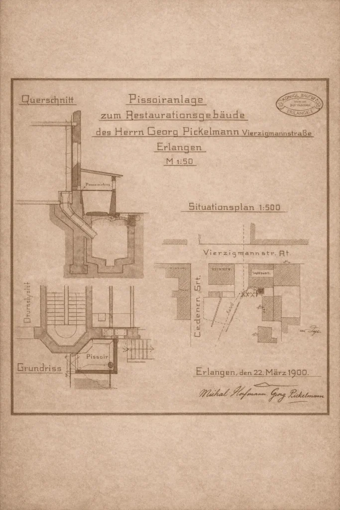 Gambrinus Bauakte 1900